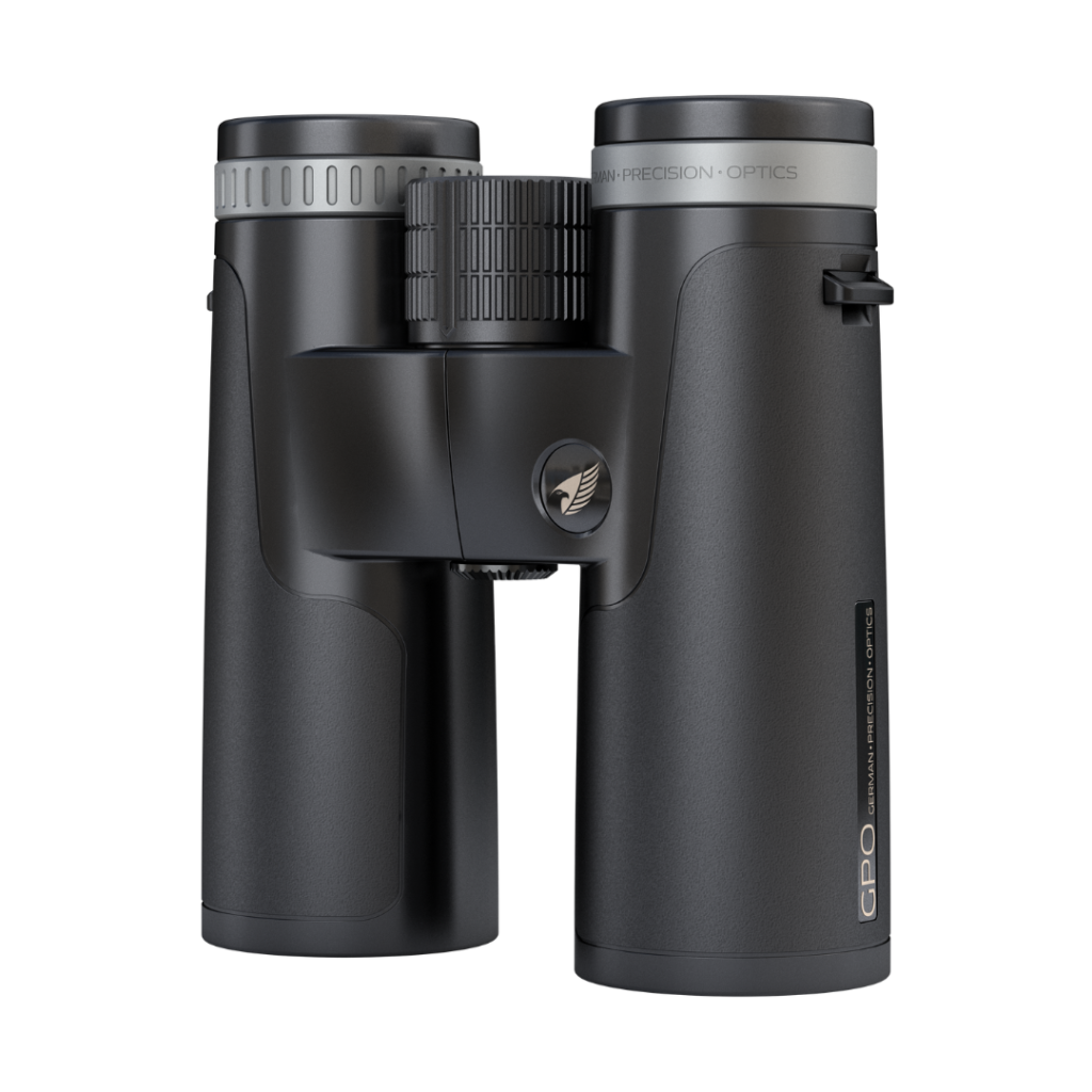 GPO PASSION SD handkikare framifrån med ögonmusslor, dioptriring och texten German Precision Optics