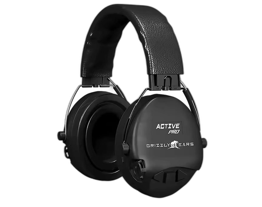 Grizzly Ears Active Pro – aktivt hörselskydd med gelkuddar och AUX