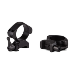 Konus 30 mm stålringar – snabbfäste med QR-spak och skruvmontage för Weaver- och Picatinny-skena
