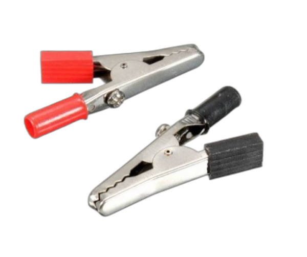 Xtrahunt Krokodilklämmor 4 mm – set med 2 st (svart + röd)